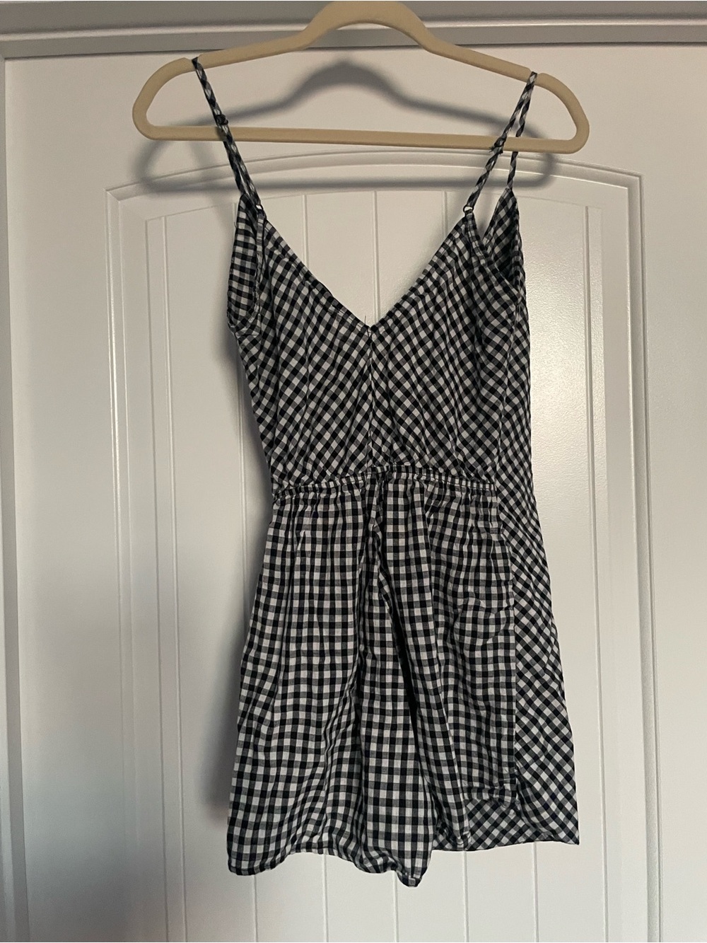 Lioness Black and White Gingham Wrap Romper - Picture 5 of 5
